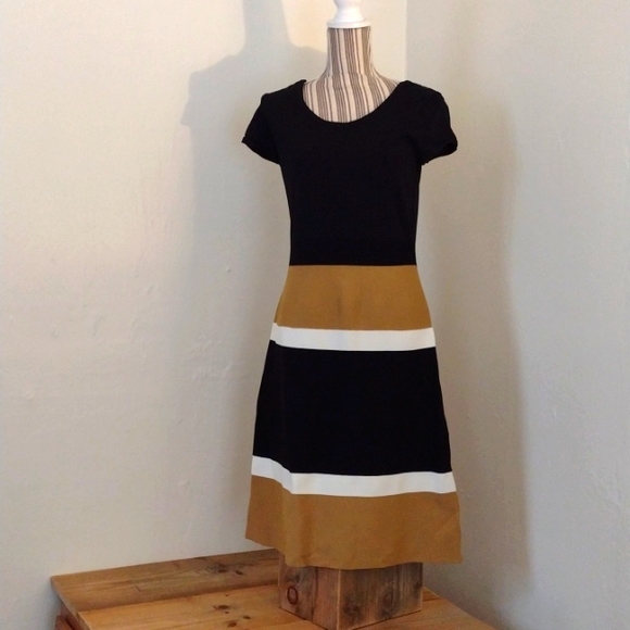 Anne Klein Dresses & Skirts - Anne Klein Colorblock Stretch Knit Midi Dress NWT Size M MSRP $118